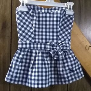 Abercrombie girls blue/white strapless shirt